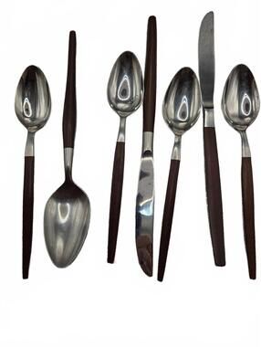 MCM 7 Pieces Epic Interpur (ECKO Eterna) Canoe / Muffin Stainless Flatware